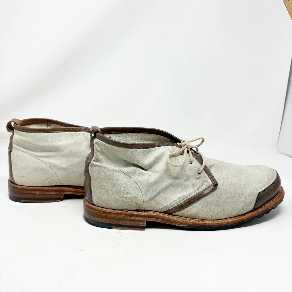 Timberland Boot Co Canvas Leather Chukka Boots Blake Winter Lug Sole Size 11
